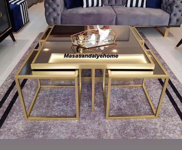 KARE YONCA SEHBA MAT GOLD