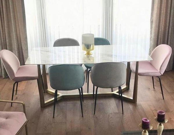  Mermer MASA Guba Sandalye Takım