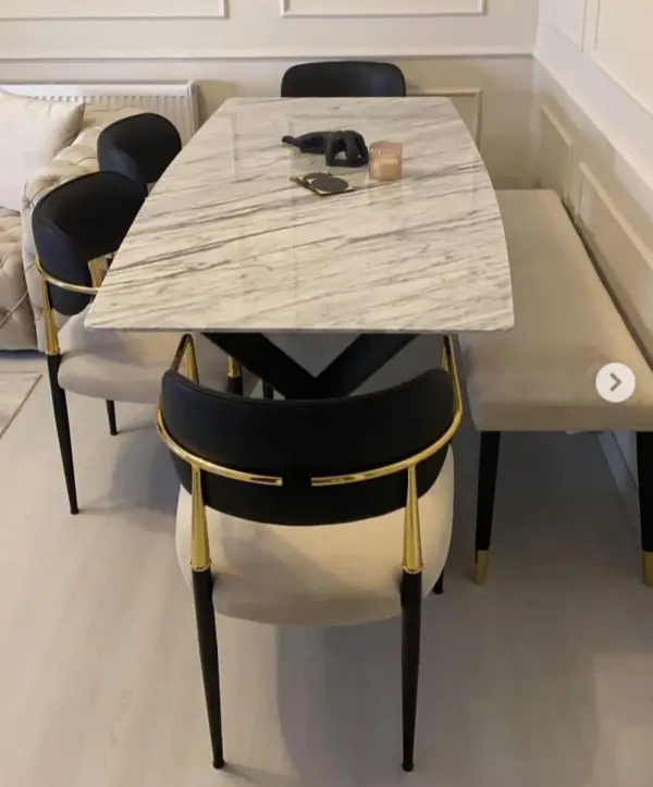 ELEGANCE SANDALYE BANKLI MERMER MASA TAKIMI