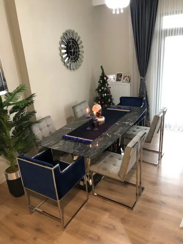 mermer masa riva sandalye takımı